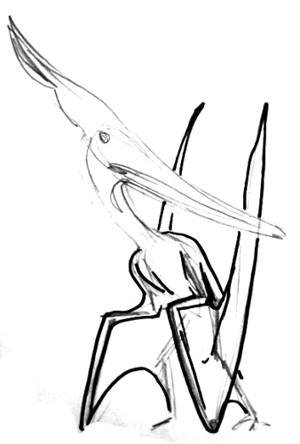 Поэтапное рисование птеродактиля