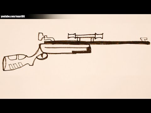 Нарисовать винтовку пошагово