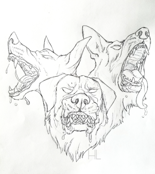 Адский пес эскиз