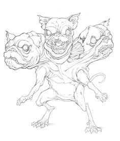 Цербер набросок