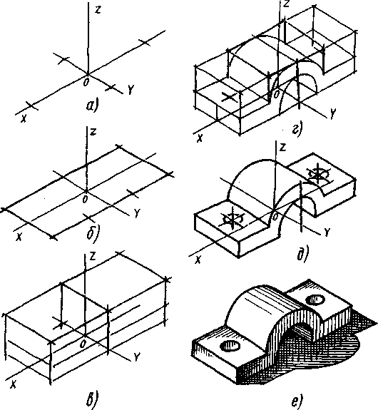 Выполнение технического рисунка детали