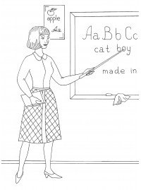 Учитель раскраска для детей