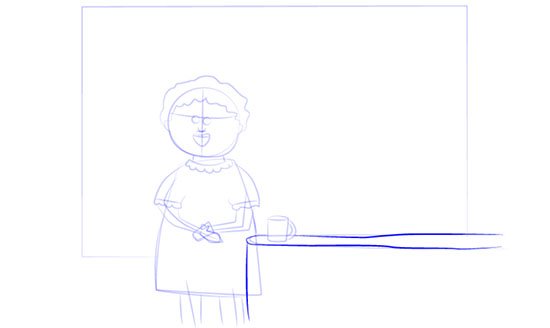 Рисунок учителя карандашом