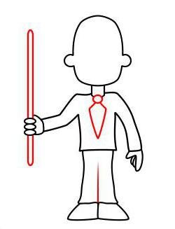 Пошаговая картинка как нарисовать учителя