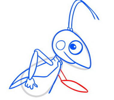 Нарисовать кузнечика Кузю поэтапно