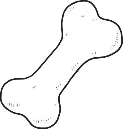 Косточка раскраска для детей