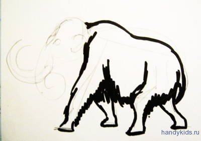 Мамонт эскиз