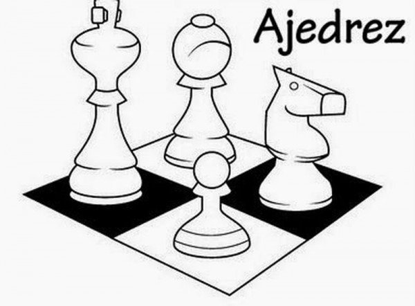 Мультяшные шахматы раскраска