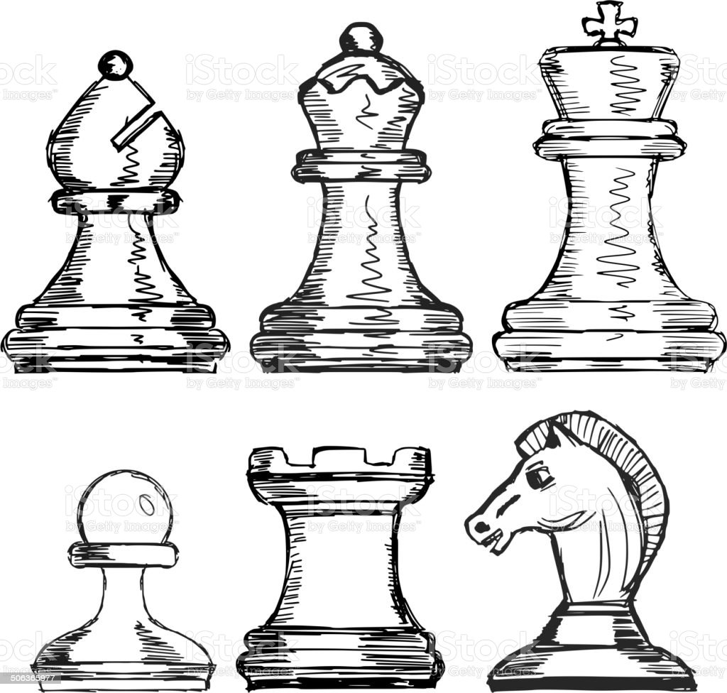 Необычные рисунки шахматных фигур для детей