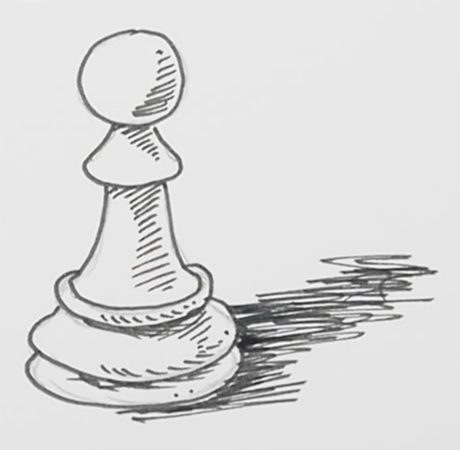 Пешка карандашом