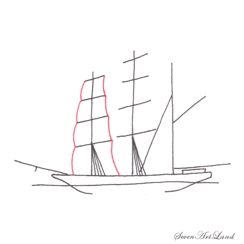 Парусник карандашом для начинающих