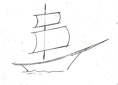 Мачта корабля рисунок карандашом