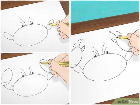 Краб рисунок пошагово