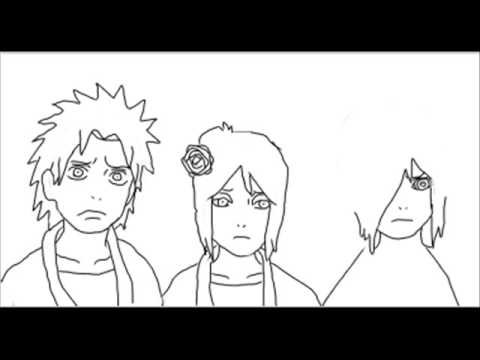 Наруто Яхико раскраска