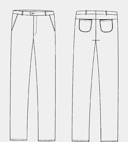 Технический эскиз брюк