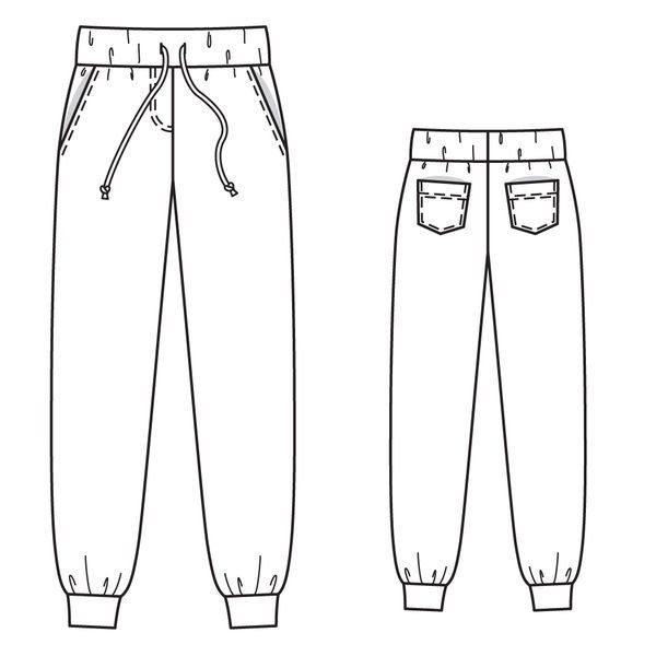 Макет спортивных штанов