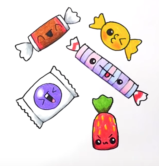 Конфетки для срисовки