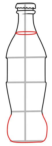 Бутылка карандашом поэтапно