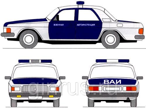 Цветографическая схема машина полиции ППС
