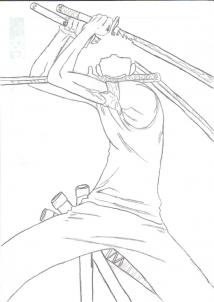 Зоро нарисовать поэтапно