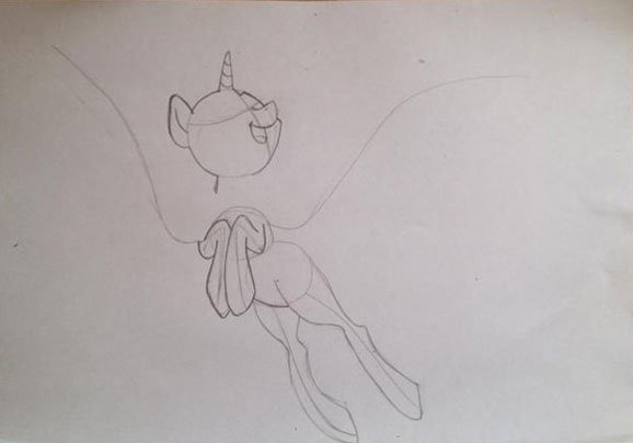 Нарисовать аликорна карандашом