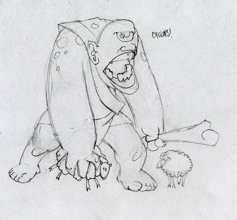 Циклоп карандашом