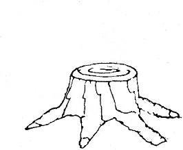 Пень трафарет