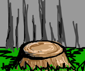 Пенек у хаты рисунок для детей