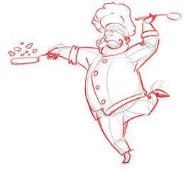 Повар с весами