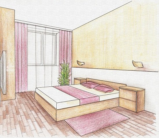 Эскиз спальни