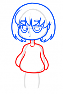 Научиться рисовать мультяшного Фриск