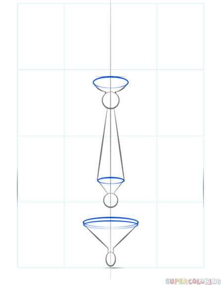 Легкая люстра карандашом