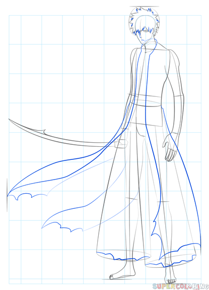 Нарисовать Ичиго Куросаки поэтапно