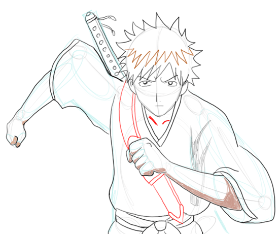 Блич Ичиго Куросаки нарисовать