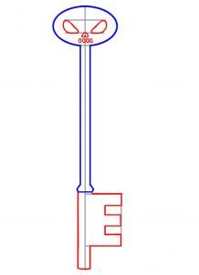 Ключ рисунок поэтапно