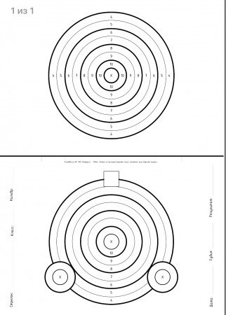 Мишени для Бенчреста 100 метров