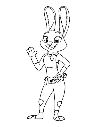 Джуди Хоппс карандашом