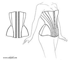 Как рисовать корсет карандашом поэтапно