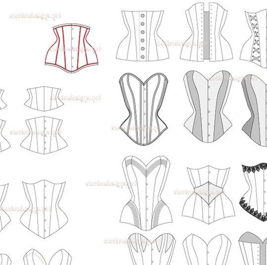 Технический эскиз корсета