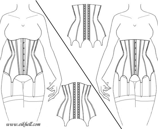 Корсет подгрудный схема