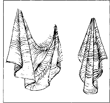 Этапы рисования драпировки