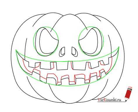 Рисунки поэтапно на Хэллоуин для детей