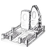 Рисунки карандашом кладбище могилы