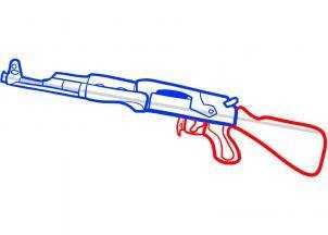 Рисунок автомата АК-47 винтовки