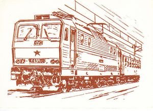 Электровоз рисунок 5 лет