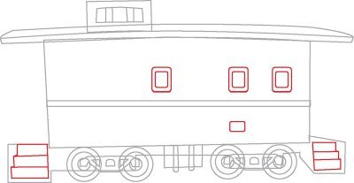 Поезд в карандаше для начинающих поэтапно