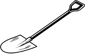 Лопата раскраска