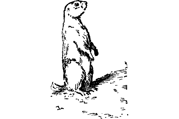 Расскраска жёлтый суслик