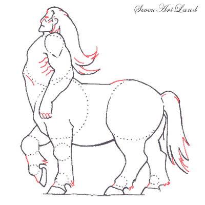 Кентавр рисунок карандашом