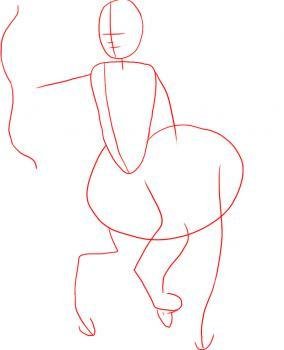 Кентавр карандашом поэтапно